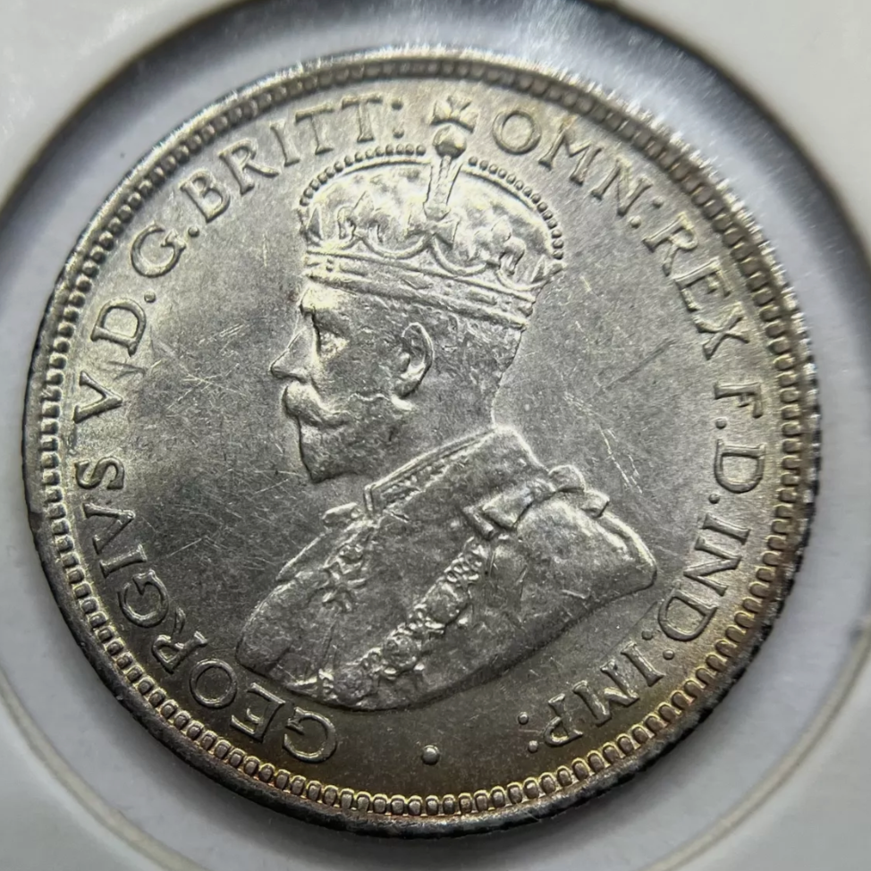 1916 Sixpence Coin -  Virtually Uncirculated