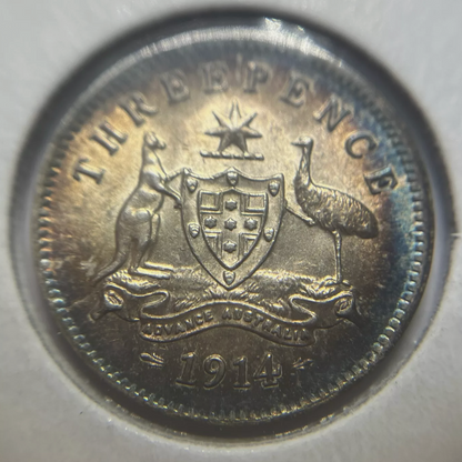 1914 Threepence Coin - Uncirculated