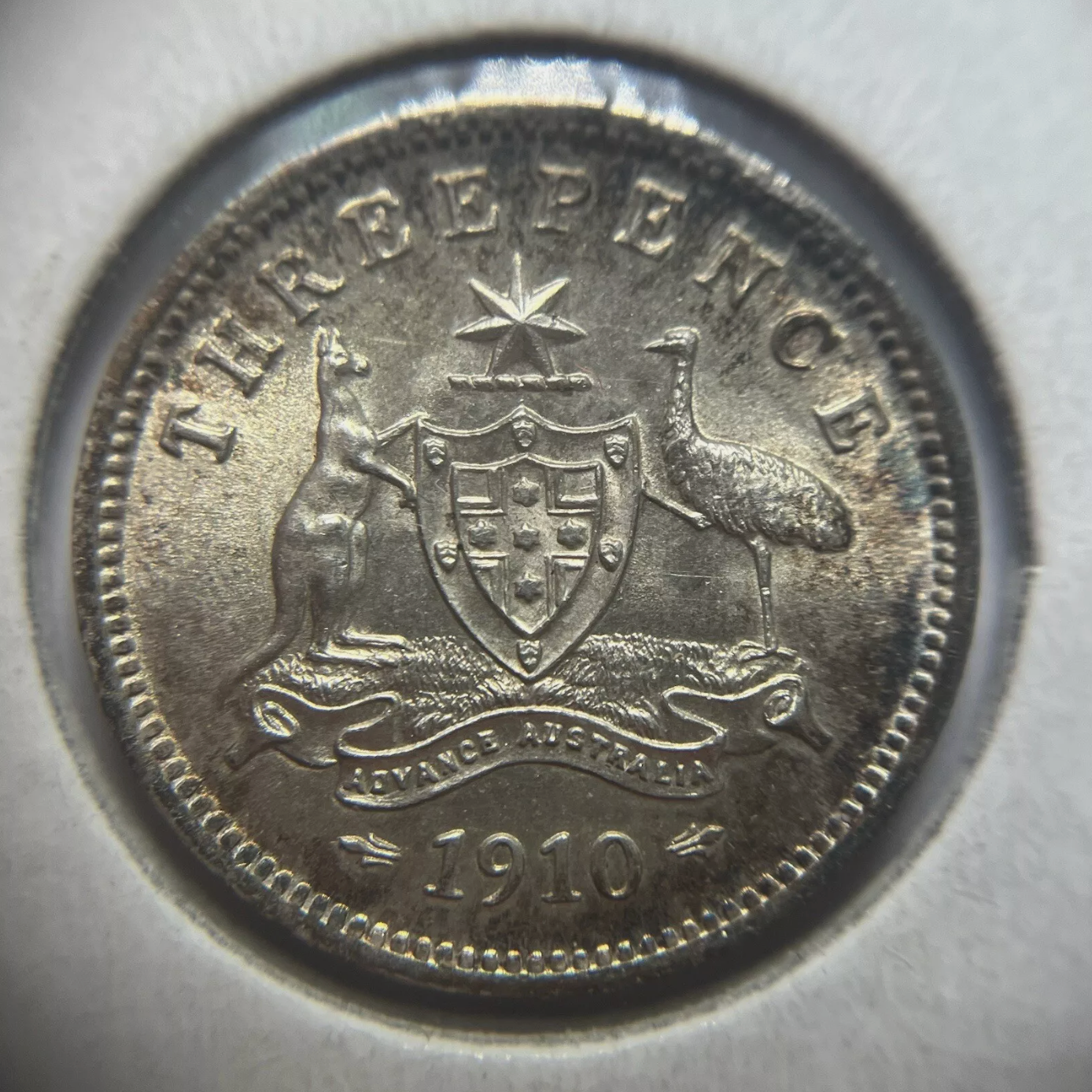 1910 Threepence Coin - Choice Uncirculated