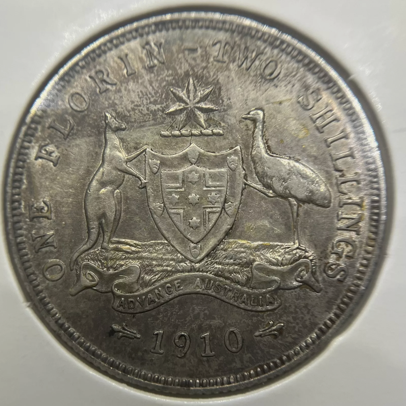 1910 Florin Coin - about Extremely Fine