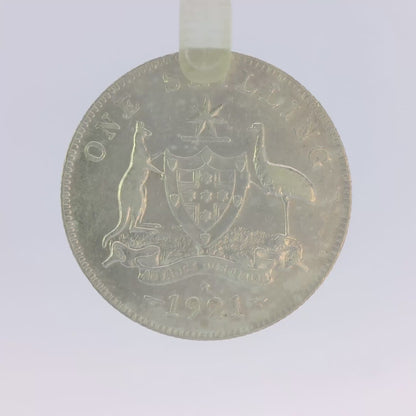 1921 Star Shilling Coin - almost Extremely Fine