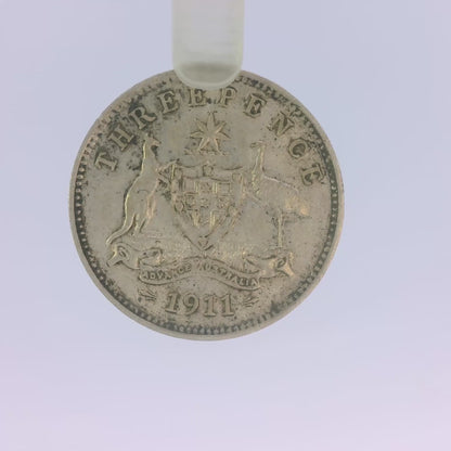 1911 Threepence Coin - good Very Fine