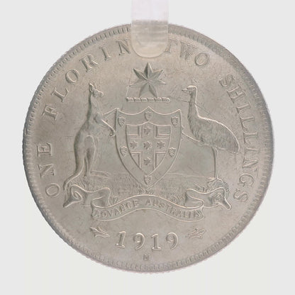 1919 Florin Coin - Choice Uncirculated Lustre