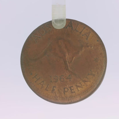 1964 Half Penny Coin - Off Centre & Lip - Uncirculated