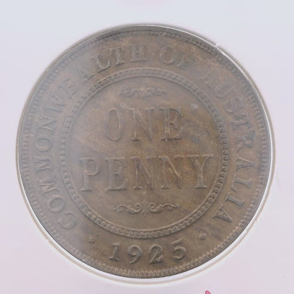 1925 Penny Coin - almost Extremely Fine