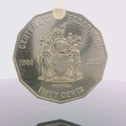2001 Victoria Centenary of Federation 50 Cent - Uncirculated