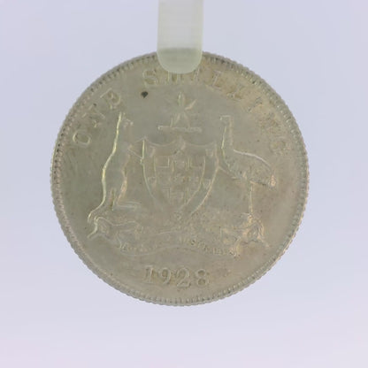 1928 Shilling Coin - almost Extremely Fine