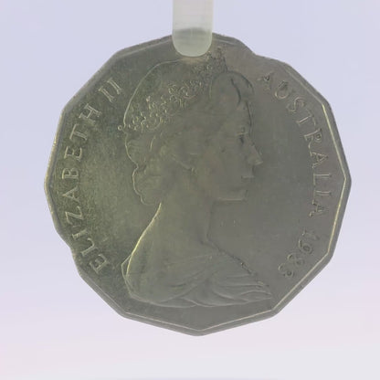 1983 Fifty Cent Coin - Double Clip Error - Very Fine
