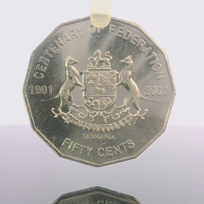 2001 Tasmania Centenary of Federation 50 Cent - Uncirculated