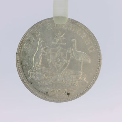 1924 Shilling Coin - almost Extremely Fine