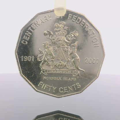 2001 Norfolk Island Centenary of Federation 50 Cent - Uncirculated