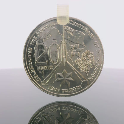 2001 Australian Capital Territory Centenary of Federation 20 Cent - Uncirculated