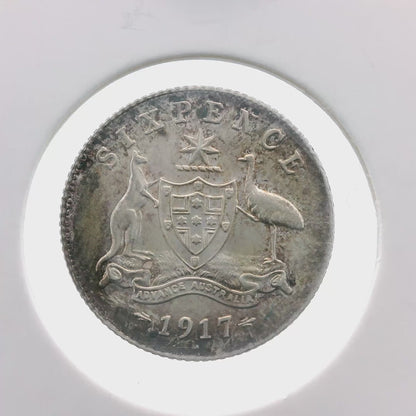 1917 Sixpence Coin - good Extremely Fine