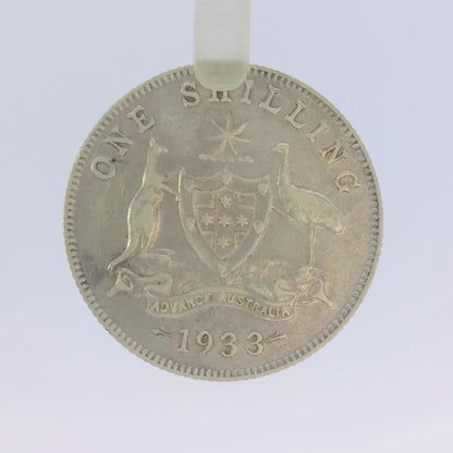 1933 Shilling Coin - good Fine