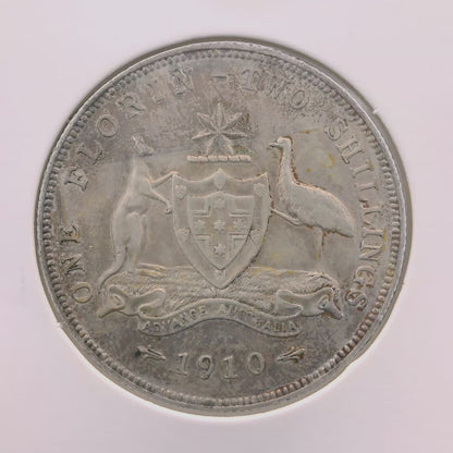 1910 Florin Coin - about Extremely Fine
