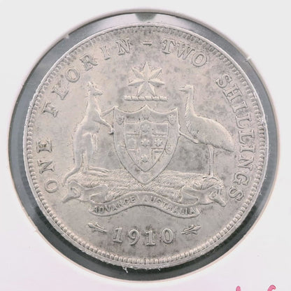 1910 Florin Coin - almost Extremely Fine