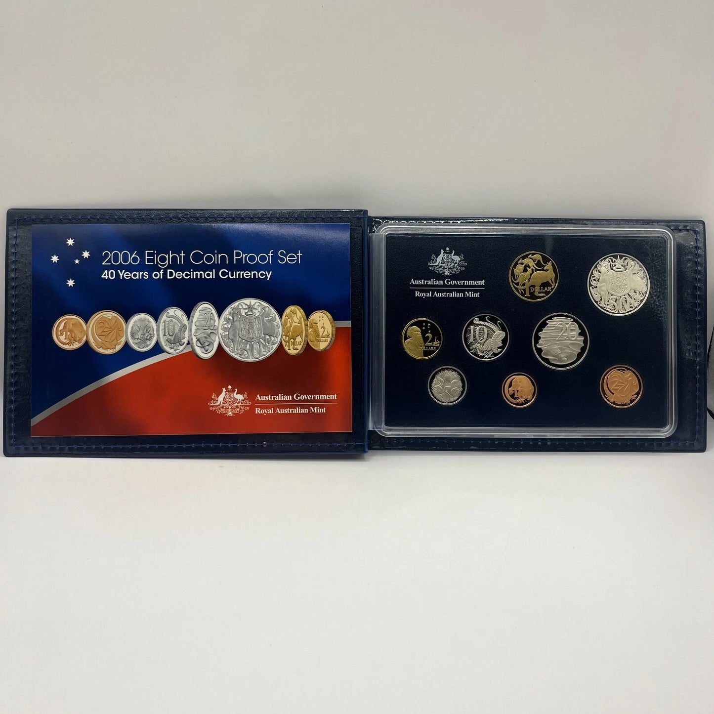 2006 Mint Proof Coin Set - Decimal Currency - Round Silver 50c + 1 & 2c RAM Case