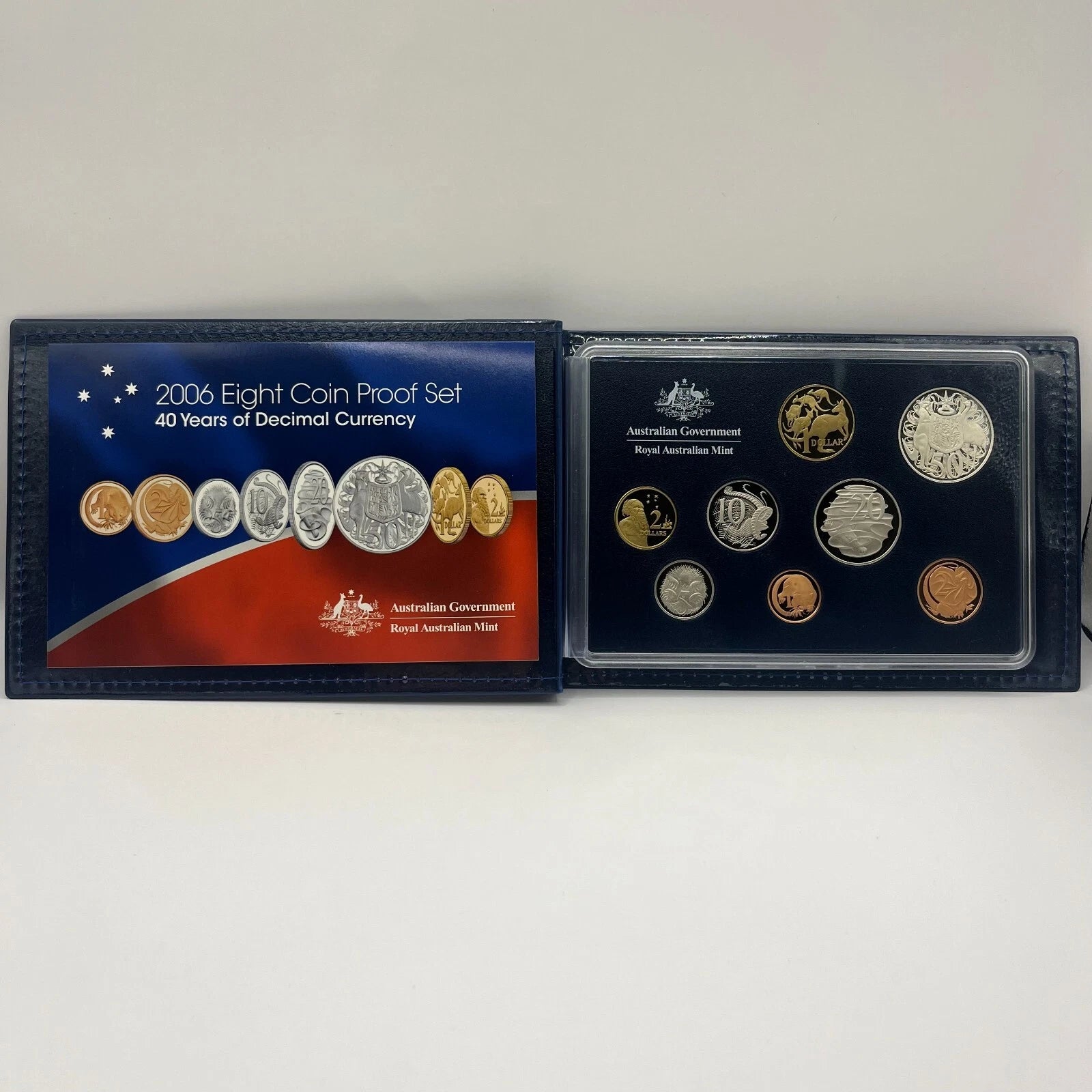 2006 Mint Proof Coin Set - Decimal Currency - Round Silver 50c + 1 & 2c RAM Case