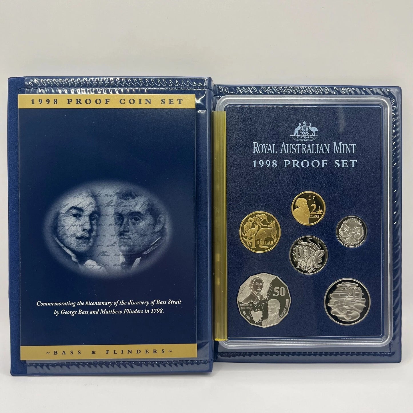 1998 Proof Coin Set - Bass and Flinders - Elizabeth II in RAM Case