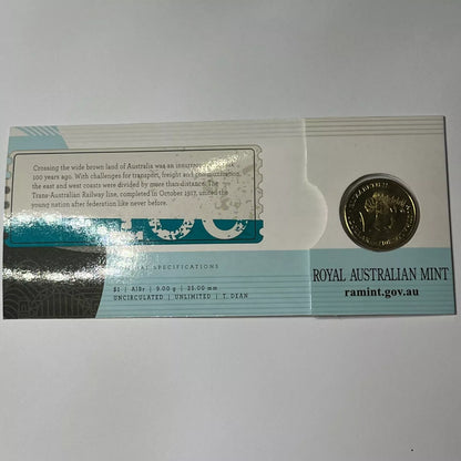 2017 One Dollar - Trans Australian Railway - C Mint Mark RAM Card