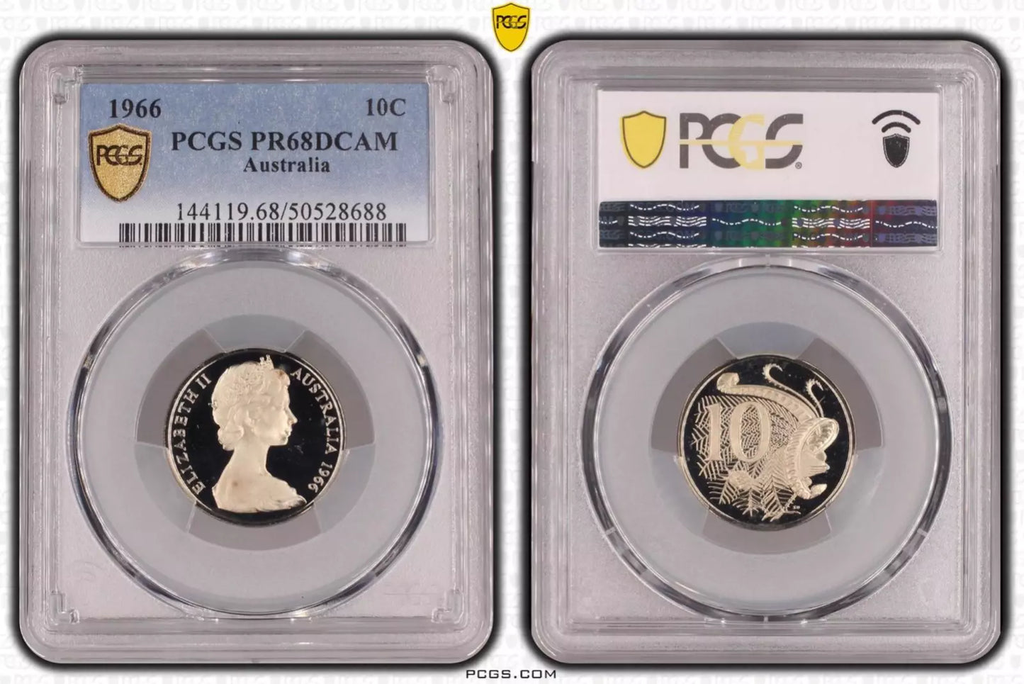 1966 Ten Cent Coin - PCGS MS68 DCAM