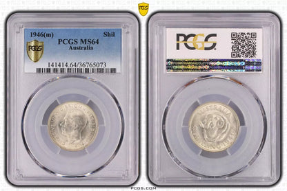 1946m Shilling Coin - PCGS MS64