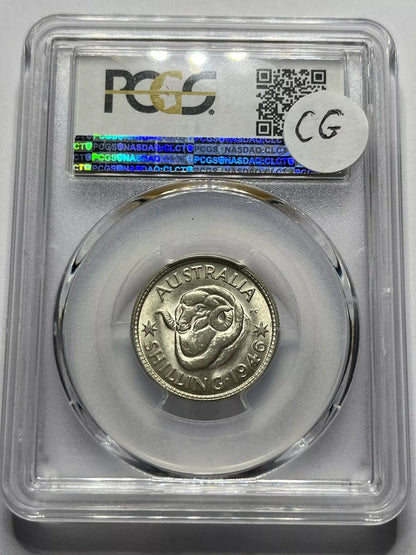 1946m Shilling Coin - PCGS MS64