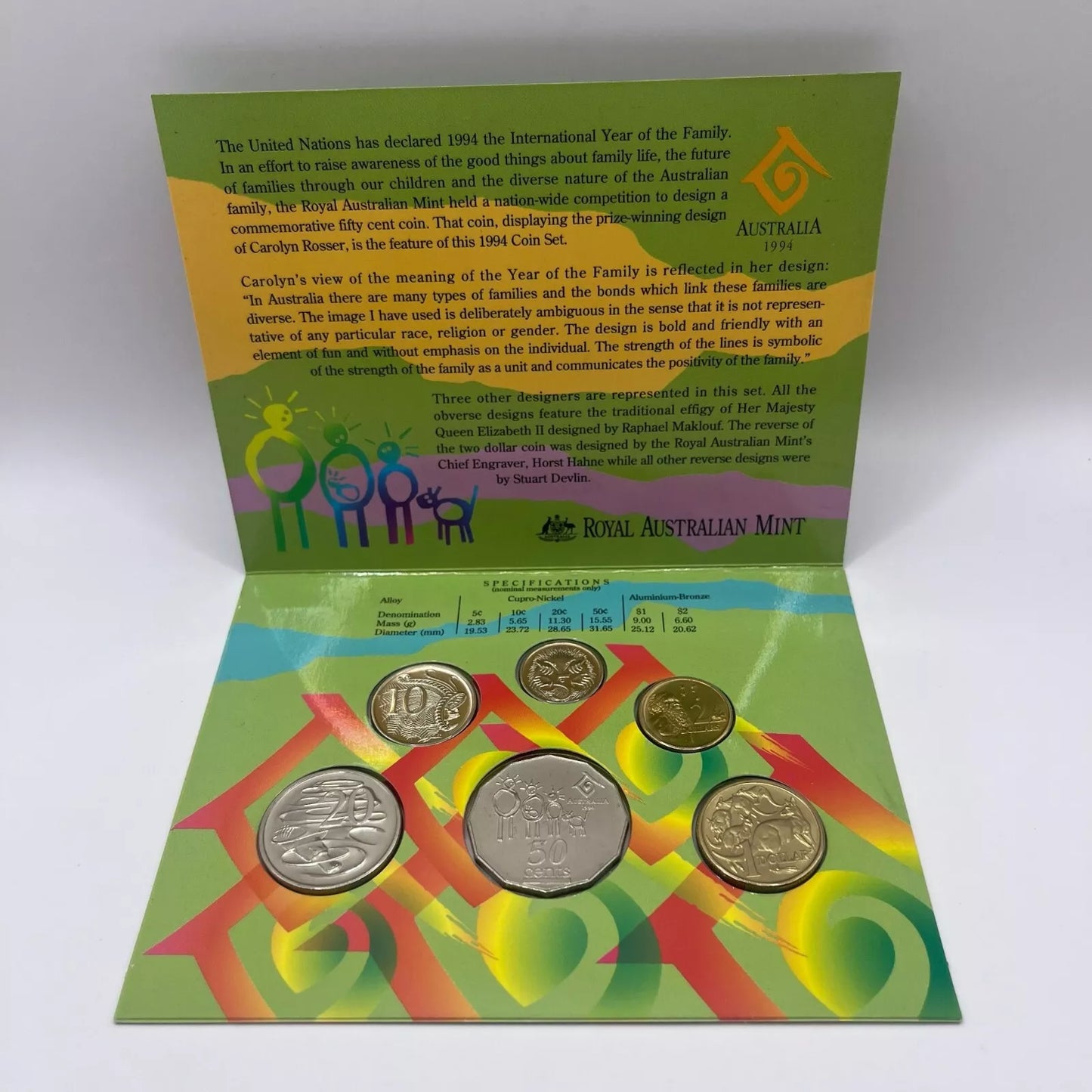 1994 Mint Year Coin Set - Year of Family