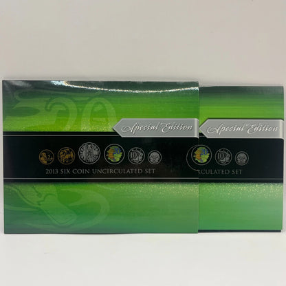 2013 Mint Year Coin Set - Special Edition Coloured 20c - 6 Uncirculated RAM