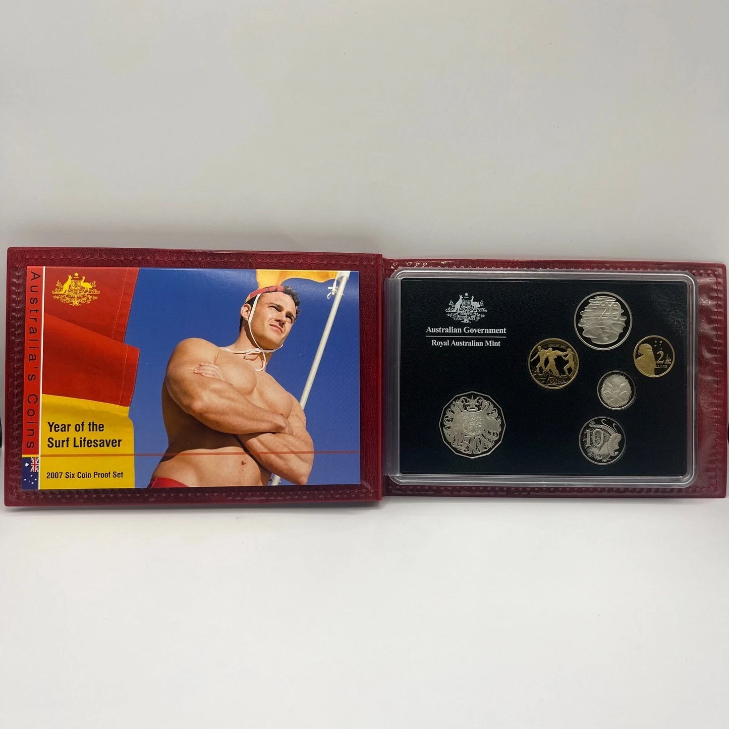 2007 Mint Proof Coin Set - Surf Lifesaver - 6 Coins Elizabeth II in RAM Case