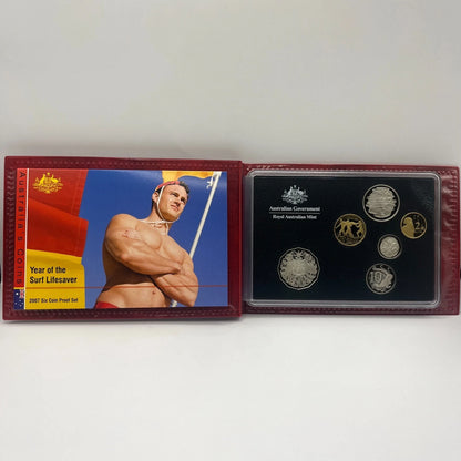 2007 Mint Proof Coin Set - Surf Lifesaver - 6 Coins Elizabeth II in RAM Case