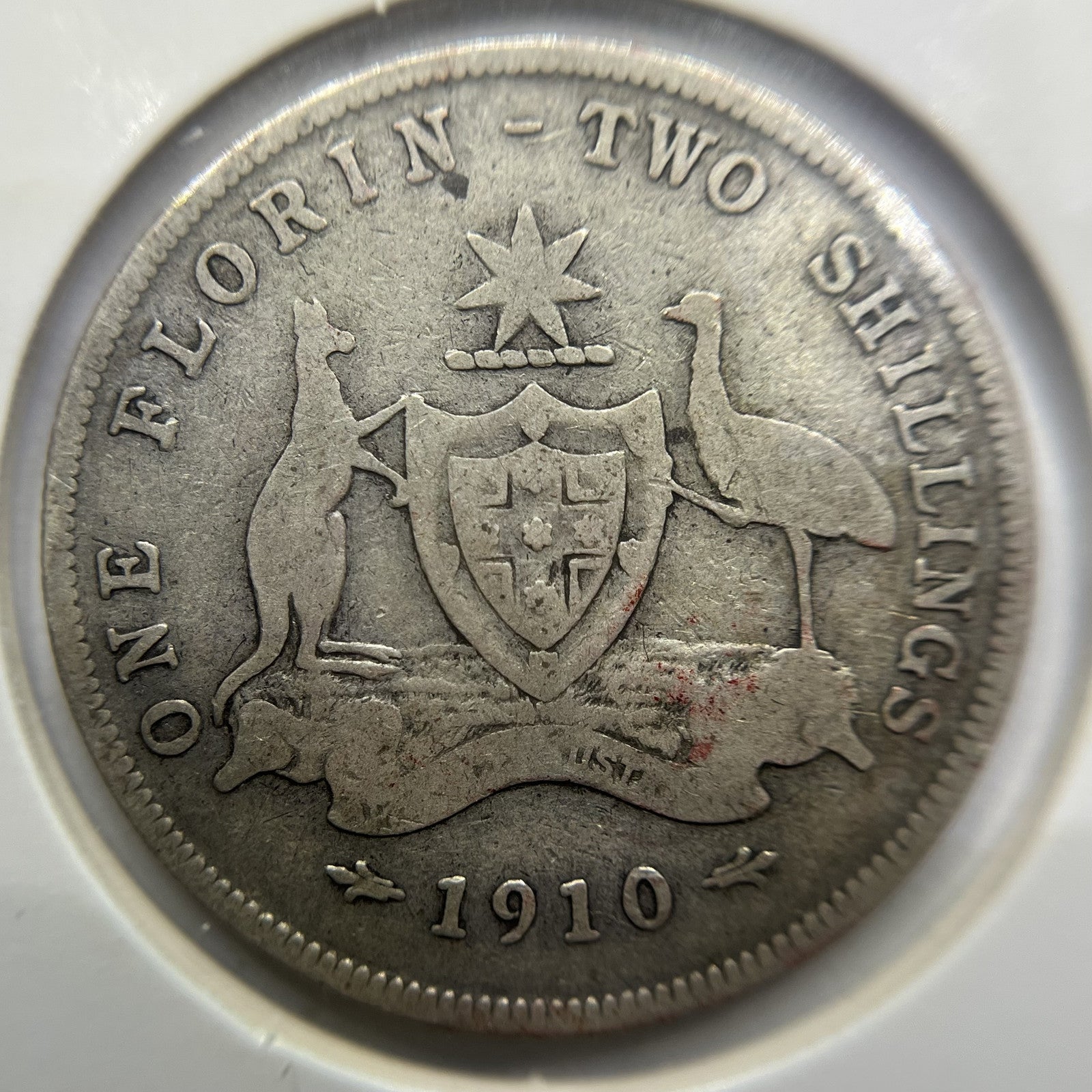 1910 Florin Coin - Very Good or Better - Edward VII Silver Predecimal First Year
