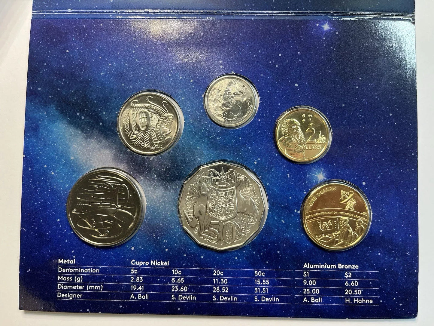 2019 Mint Year Coin Set - 50th Anniversary of the Moon Landing