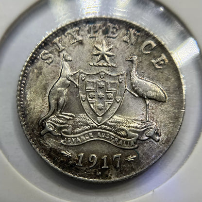 1917 Sixpence Coin - good Extremely Fine
