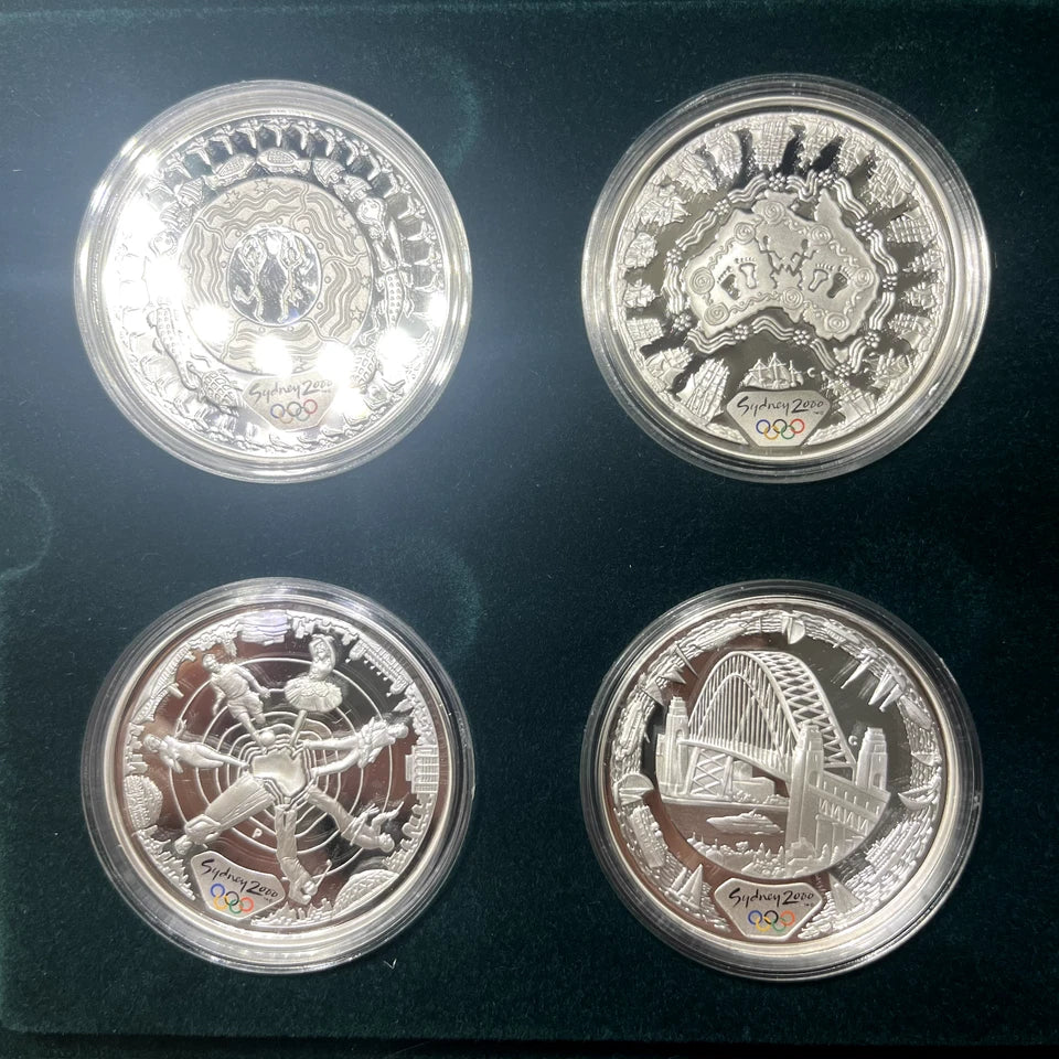 2000 Silver Five Dollar $5 Coin Set - 2000 Olympics 'Cultural Series' - RAM Case