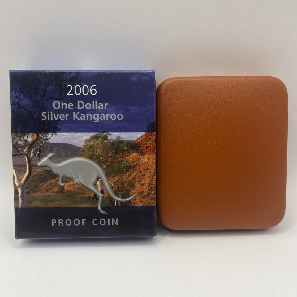2006 Silver One Dollar Coin - Silver Kangaroo - Proof RAM Case