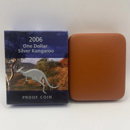 2006 Silver One Dollar Coin - Silver Kangaroo - Proof RAM Case