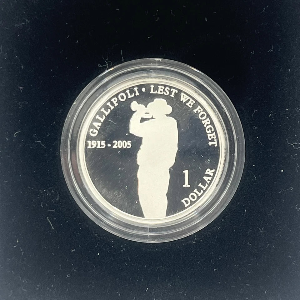 2005 Silver One Dollar - Gallipoli 1915 - Proof RAM Case