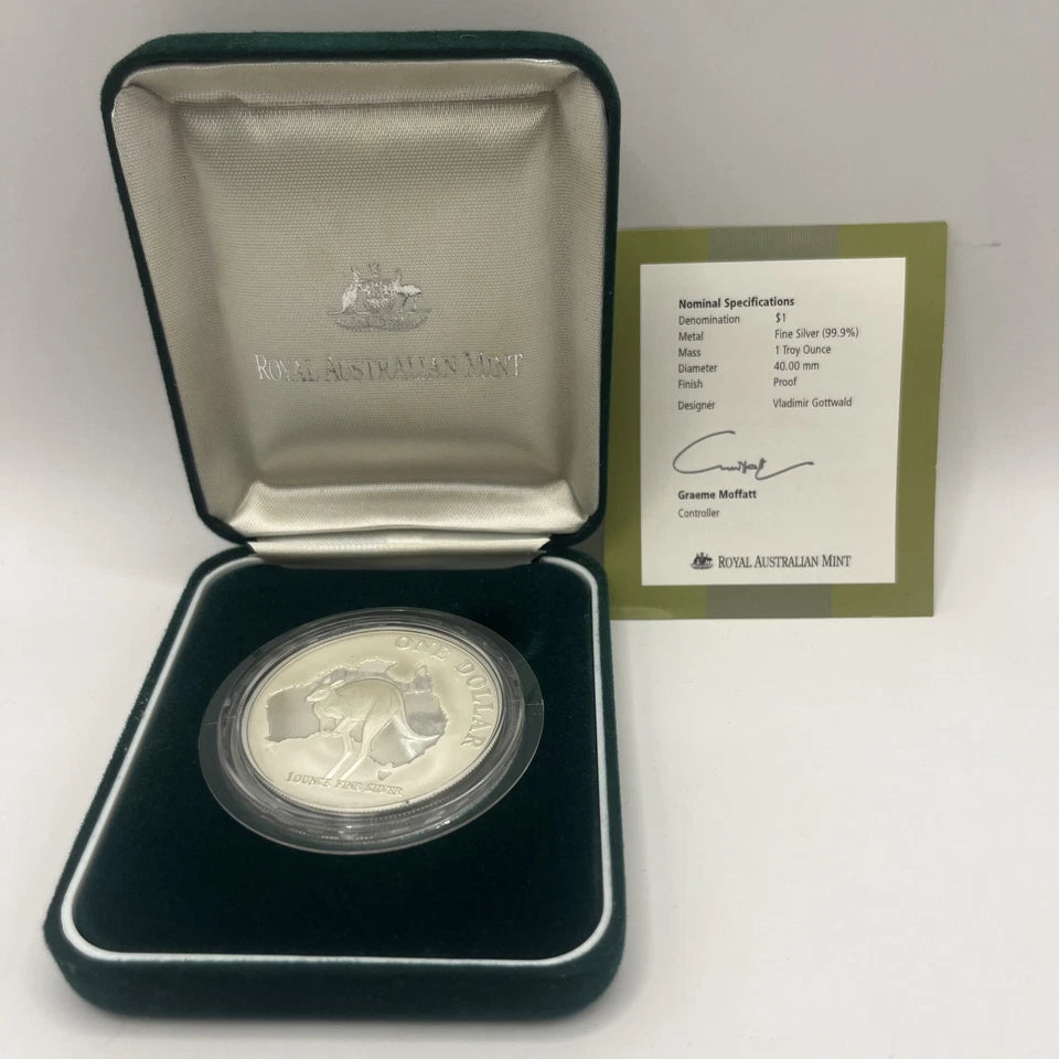 2000 Silver One Dollar Coin - ROO One Troy - Proof RAM Case