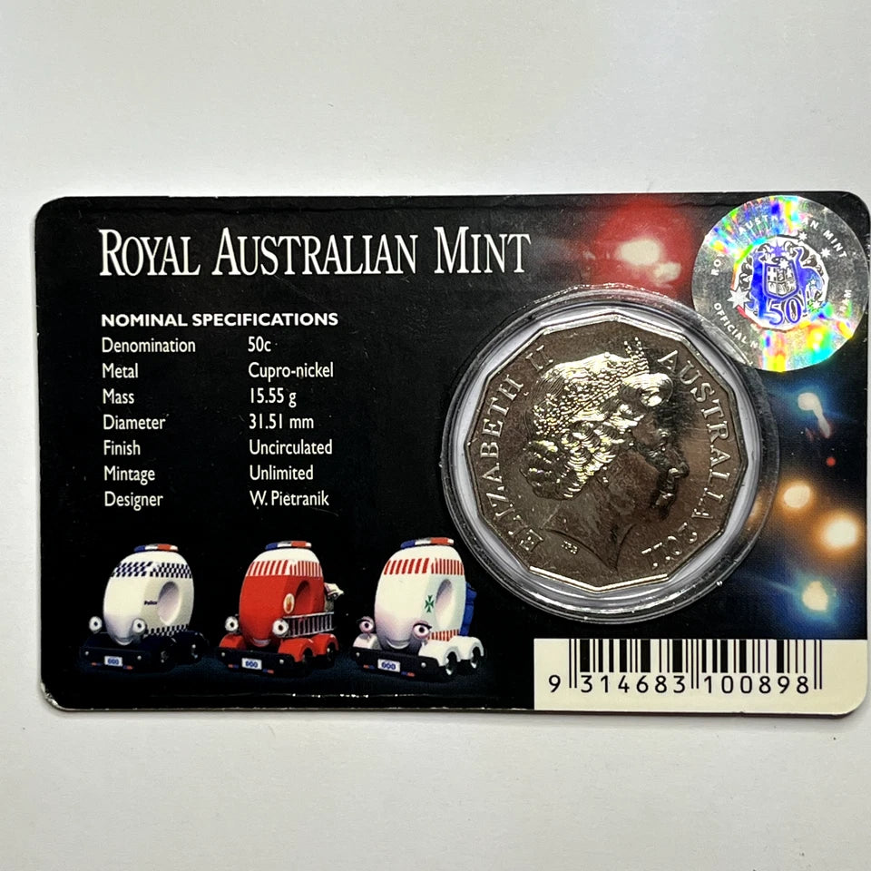 2011 Fifty 50 Cent Coin - 50 Years of Triple Zero - In RAM Card