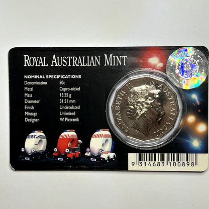 2011 Fifty 50 Cent Coin - 50 Years of Triple Zero - In RAM Card