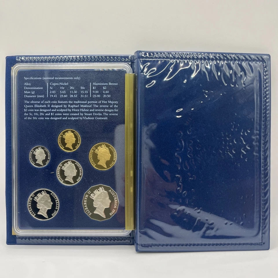 1998 Proof Coin Set - Bass and Flinders - Elizabeth II in RAM Case