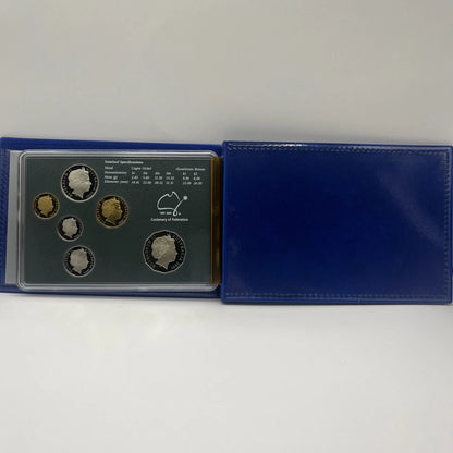 2001 Proof Coin Set - Centenary of Federation - Coloured Scarce RAM Case