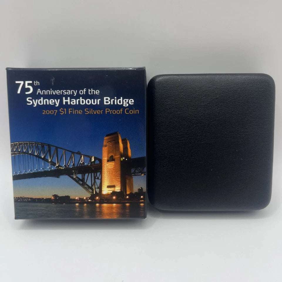 2007 Silver One Dollar - 75th Anniversary Sydney Harbour Bridge - Proof RAM Case