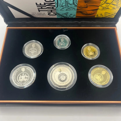 2016 Mint Proof Coin Set - Changeover 50 Years Decimal - Scarce RAM Case