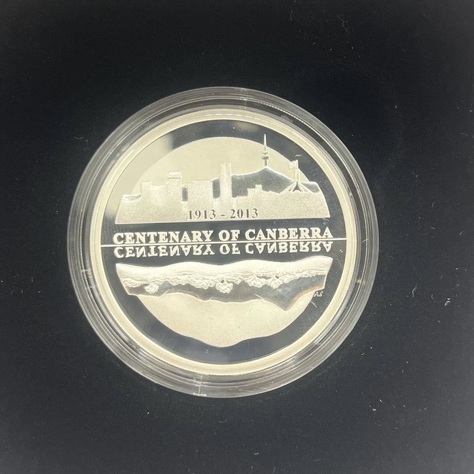 2013 Silver Five Dollar Coin - Centenary Canberra - Proof RAM Case