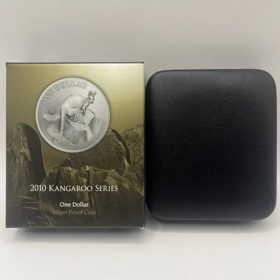 2010 Silver One Dollar Coin - Kangaroo Series - Proof RAM Case