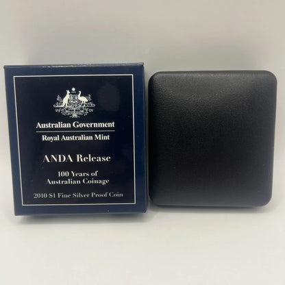 2010 Silver One Dollar - Aus Coinage ANDA Release - Proof RAM Case