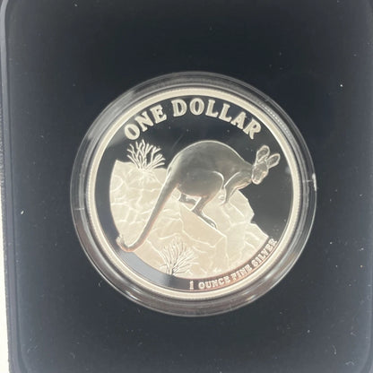 2010 Silver One Dollar Coin - Kangaroo Series - Proof RAM Case