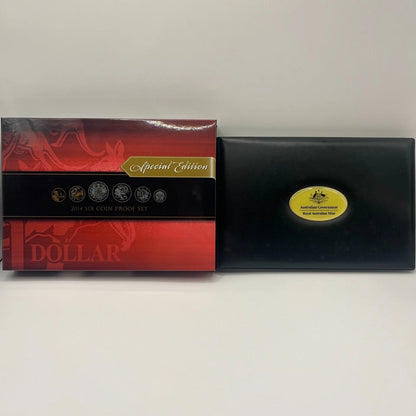 2014 Mint Proof Coin Set - 6 Coin Set - Special Edition Gold Plated $1 RAM Case